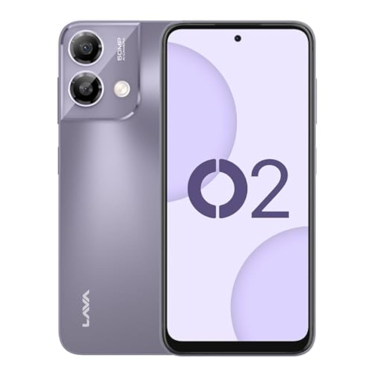 Lava O2 (Majestic Purple, 8GB RAM, UFS 2.2 128GB Storage) |AG Glass Back - Picture 2 of 4
