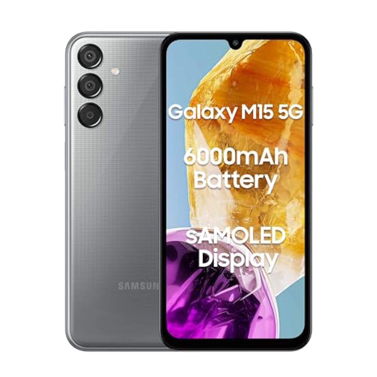 Samsung Galaxy M15 5G (Blue Topaz,8GB RAM,128GB Storage)| 50MP Triple Ca