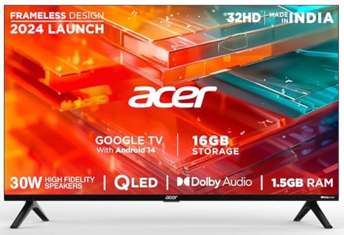 Acer 80 cm (32 inches) V Pro Series HD Ready Smart QLED Google TV