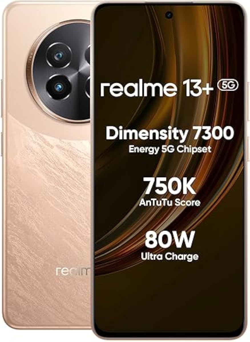 realme 13+ 5G (Dark Purple, 8GB RAM, 128GB Storage) | Expandable