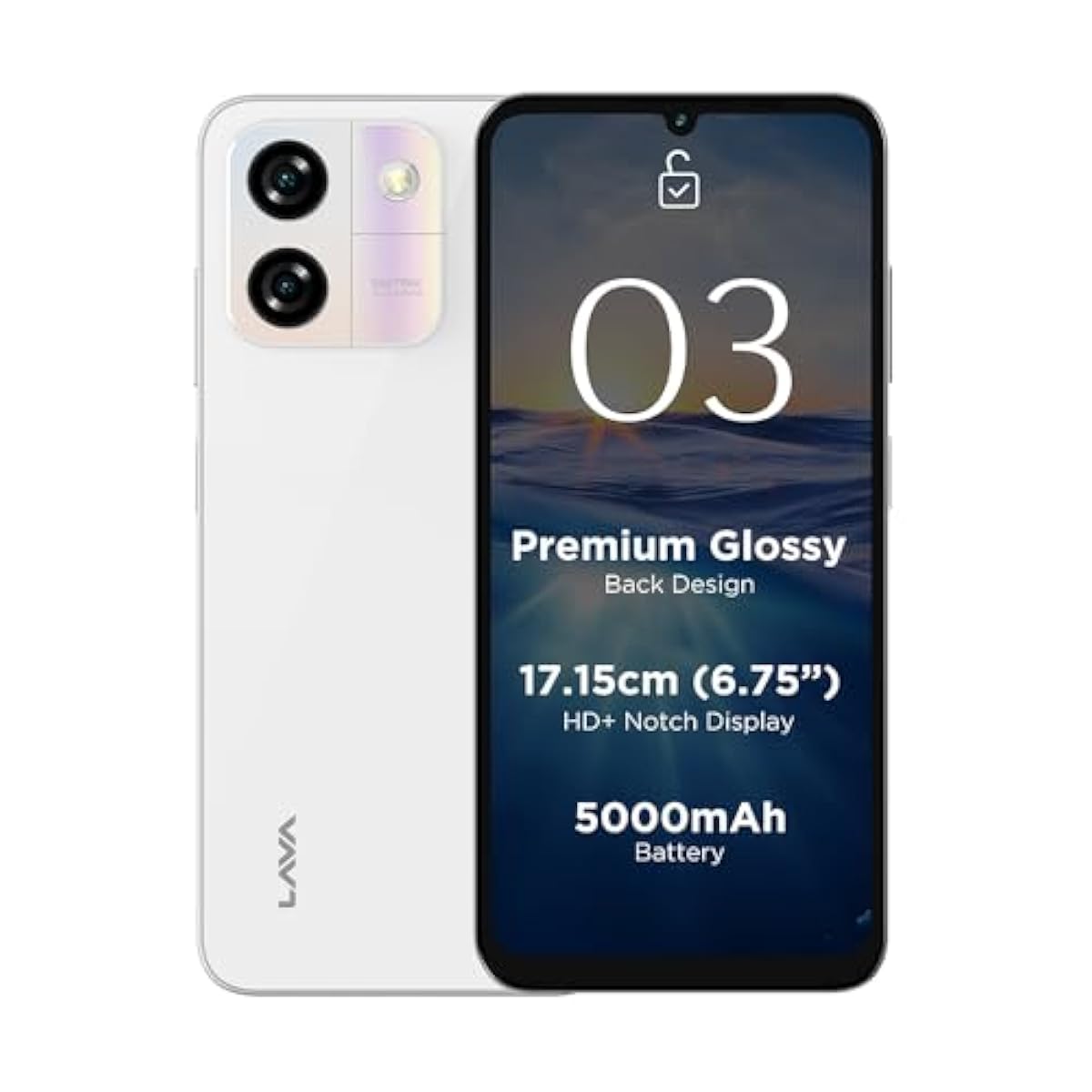 Lava O3 (Glossy Lavender, 3 GB RAM, 64 GB Speicher) | Größte 6,75" HD+ D - Bild 7 von 7