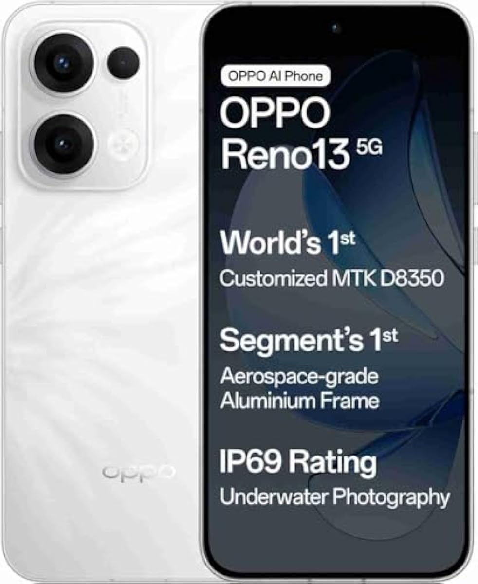 Oppo. Reno13 5G (Luminous Blue, 8GB RAM+ 128GB Storage) | Mediatek Dimen - Picture 2 of 3