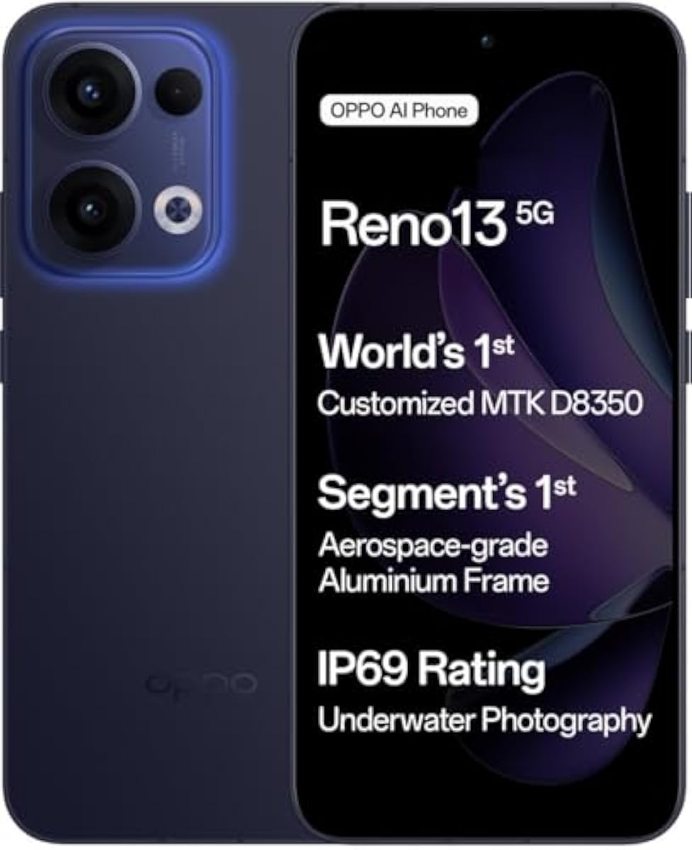 Oppo. Reno13 5G (Luminous Blue, 8GB RAM+ 128GB Storage) | Mediatek Dimen - Picture 3 of 3