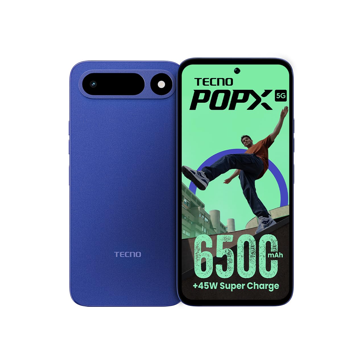 Tecno POP X 5G Midnight Blue 6GB 128GB 6500mAh Unlocked Global Version