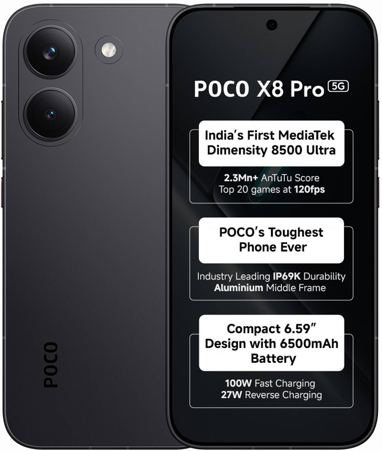 未開封品 POCO X8 Pro ブラック 12GB/512GB オマケあり POCO X8 Pro Black 256 GB Unlocked Global Verison | eBay