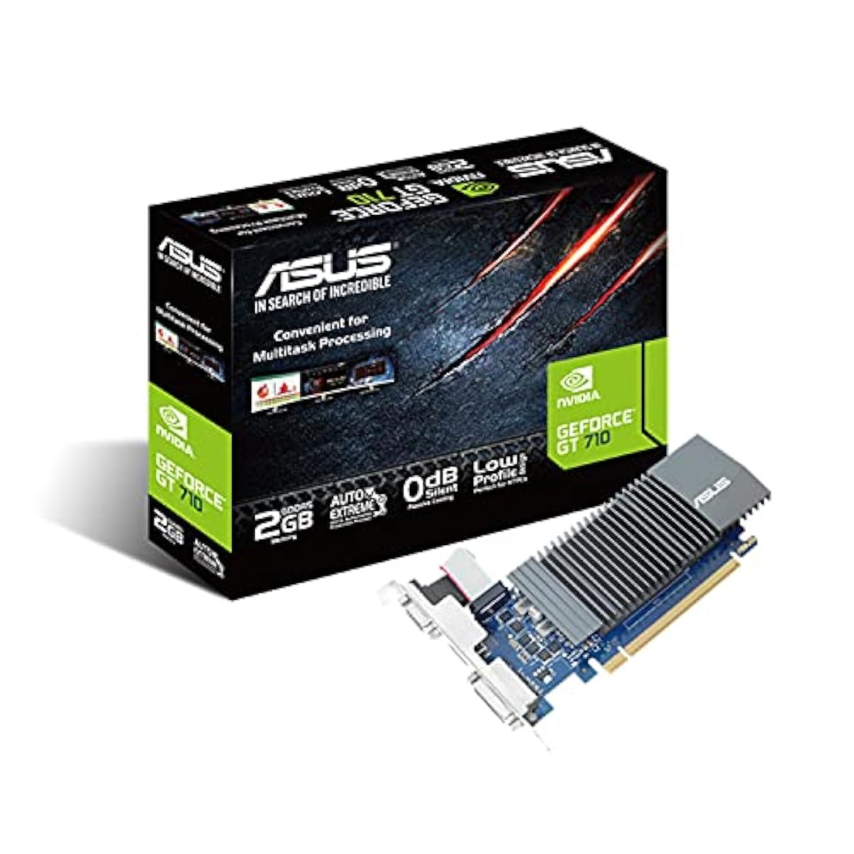 ASUS pci_e GeForce GT710 2GB GDDR5 64-Bit 0db Low Profile Graphics Card