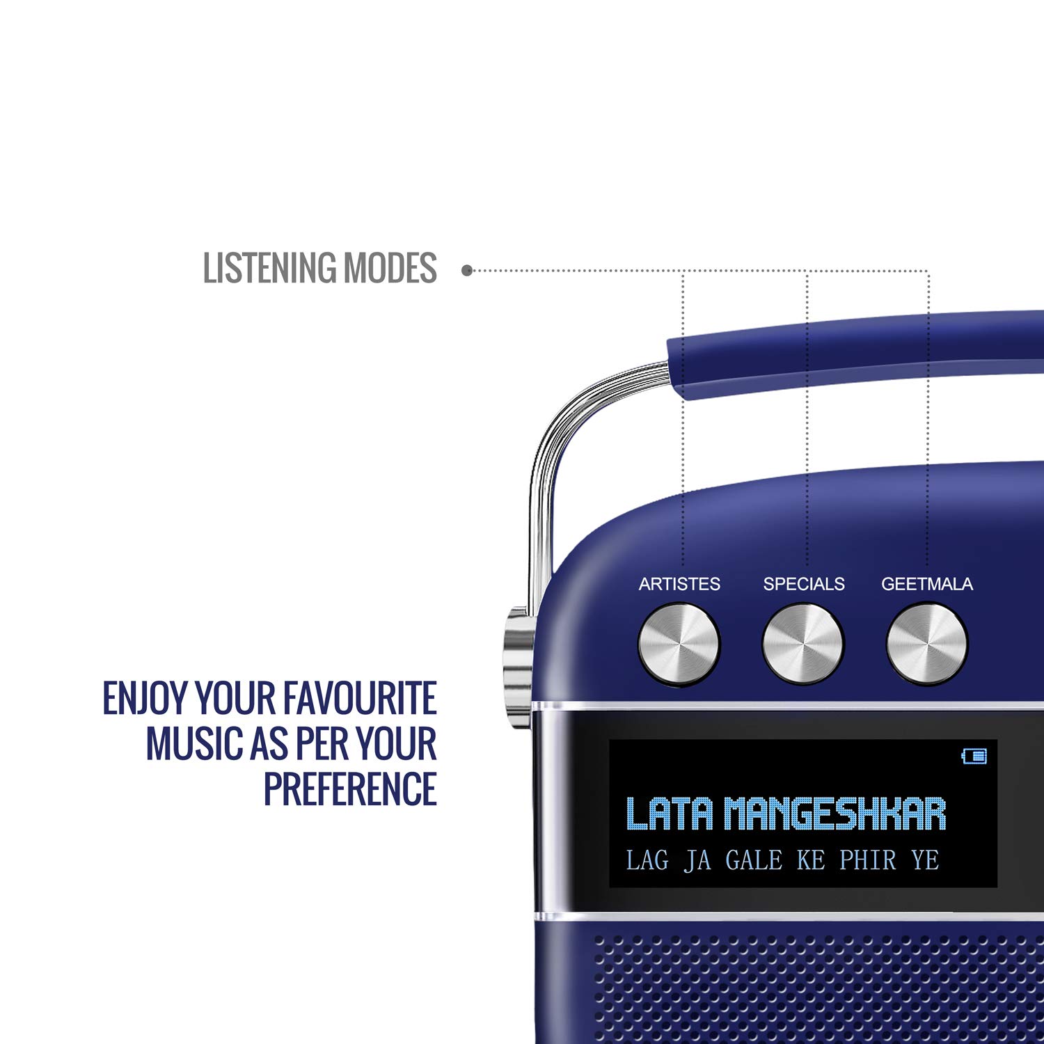 Saregama Carvaan Hindi - Portable Music Player with 5000 Preloaded Songs, F