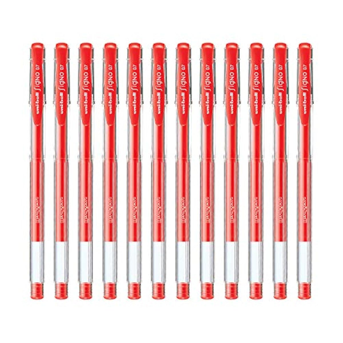 uni-ball SIGNO UM-100 Gel Pen (F Red Ink, Pack of 12)