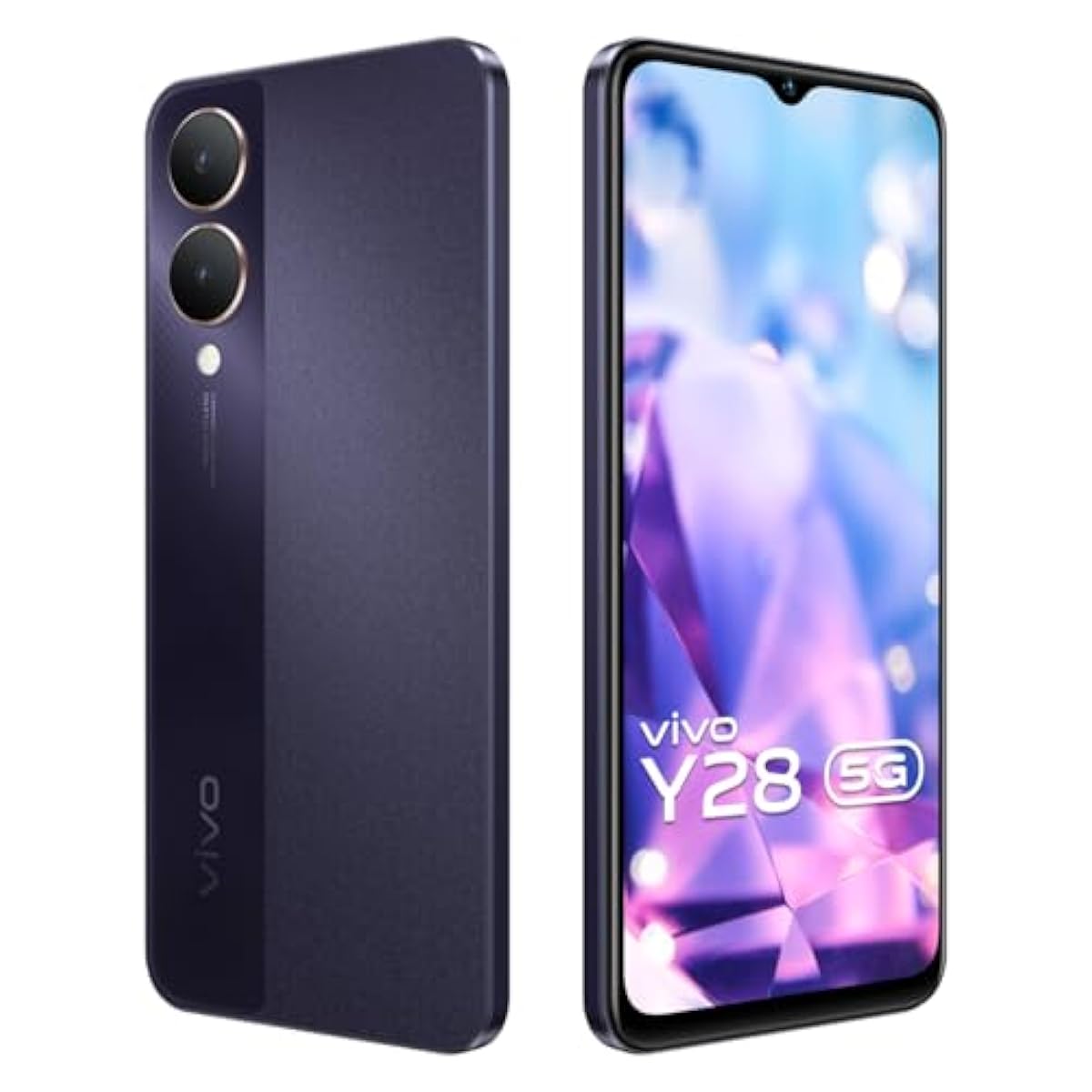 Vivo Y28 5G (Crystal Purple, 6GB RAM, 128GB Storage) with No Cost EMI/Ad