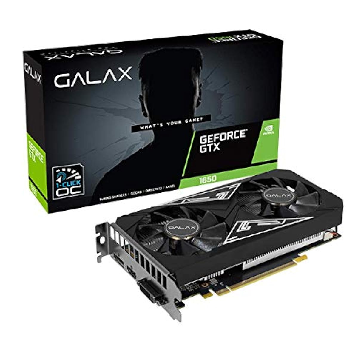 Galax GeForce® GTX 1650 EX Plus (1-Click OC) 4GB GDDR6 128-bit Graphics