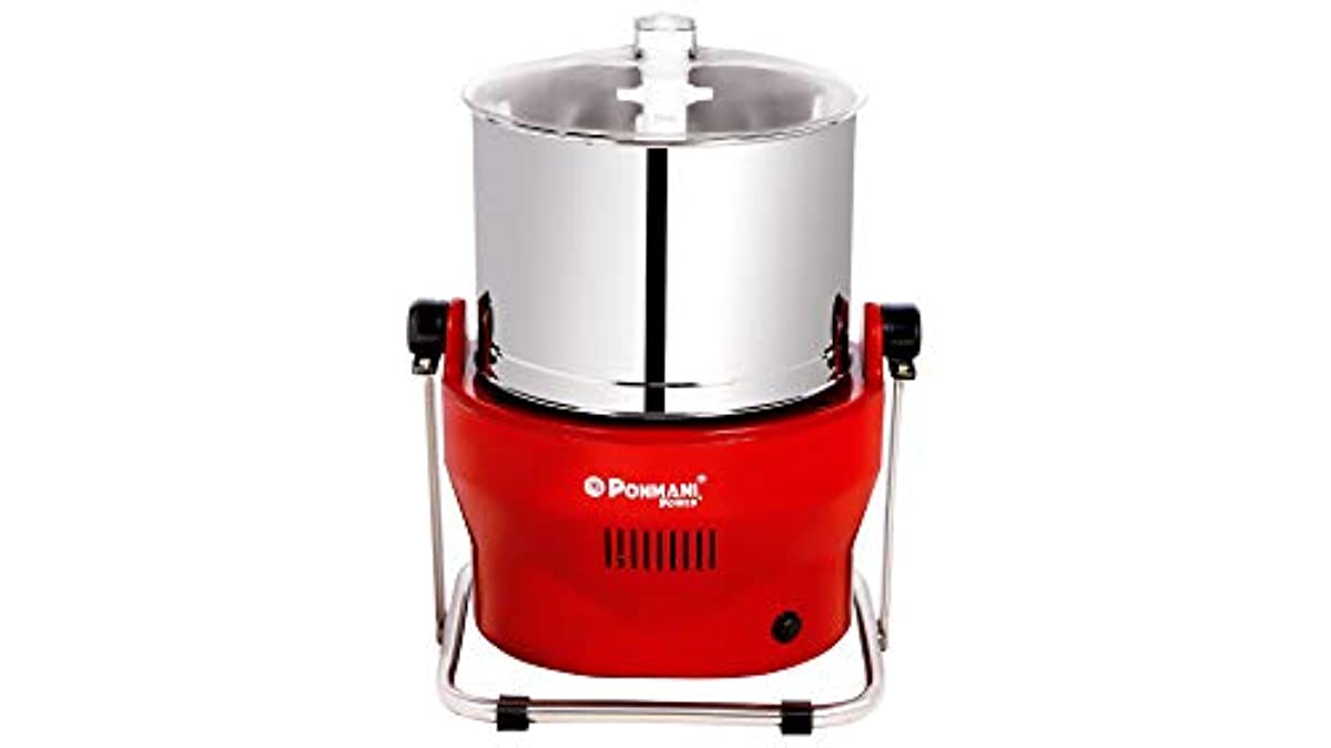 Ponmani Power Plus - 3Ltr Tilting Wet Grinder, 225W Red