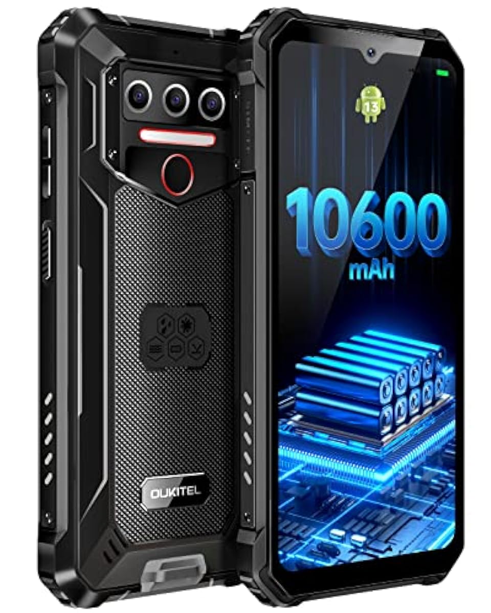 OUKITEL, WP23, Android 13, Rugged Smartphone, 10600mAh