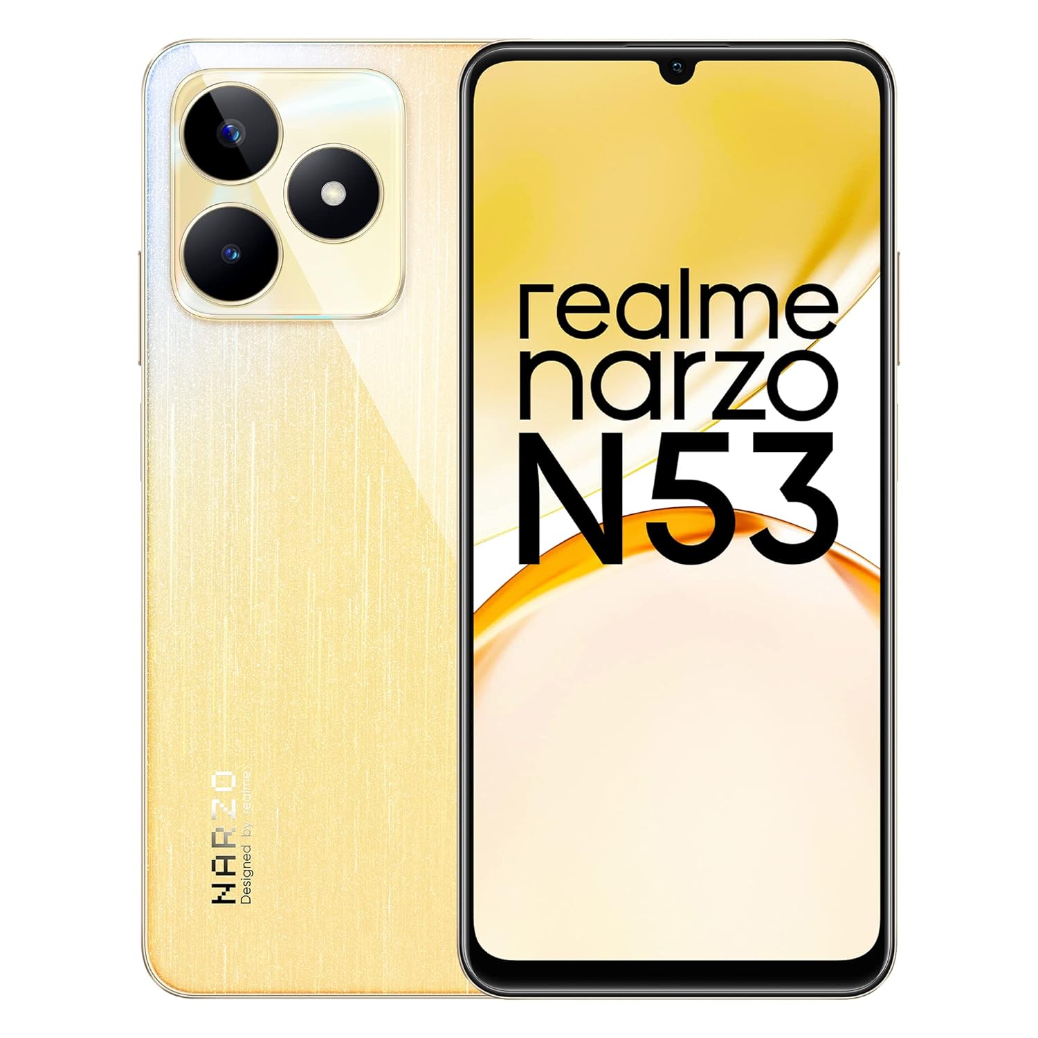 realme narzo N53 (Feather Gold, 4GB+64GB) 33W Segment Fastest Charging | Sl