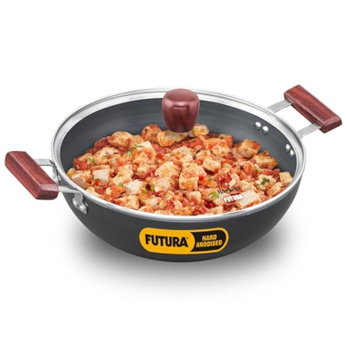 Hawkins Futura 5 Litre Deep Fry Pan, Induction Kadhai, Hard Anodised Kad