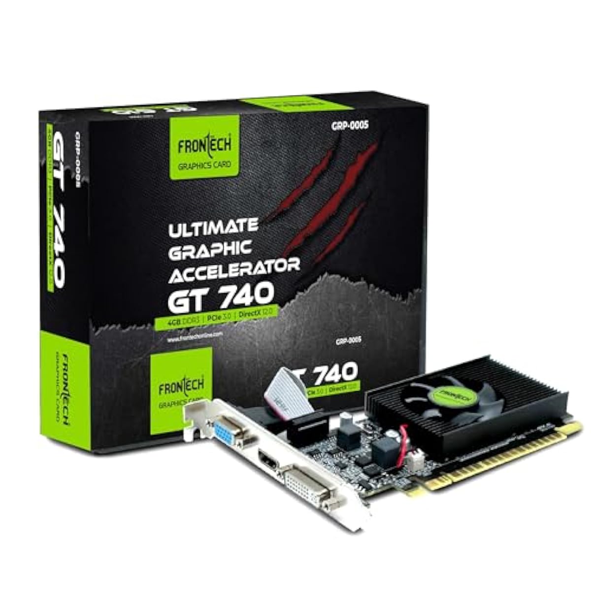 FRONTECH GT 740 Graphics Card with 4 GB DDR3 128 Bits PCIe 3.0, High Eff