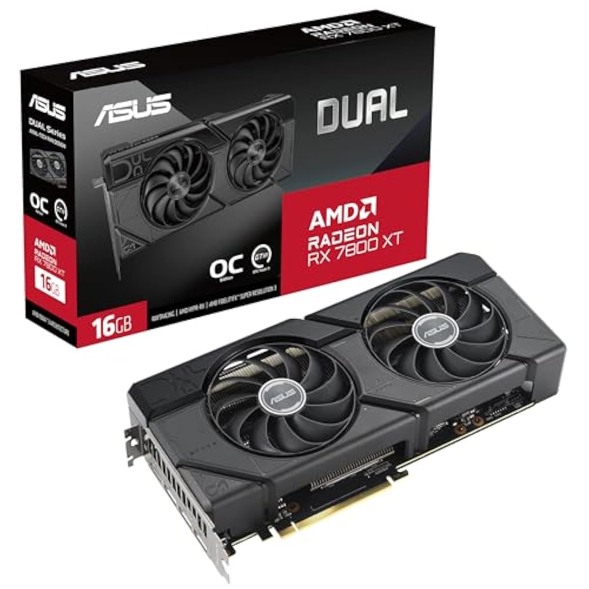 【最終価格・未開封】ASUS Radeon RX 7800 XT OC 16GB ASUS Dual Radeon Rx 7800 Xt Oc Edition 16Gb Gddr6 Graphic Card