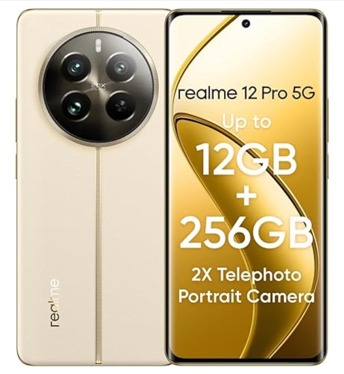 realme 12 Pro 5G (Navigator Beige, 8GB RAM 256 GB Storage) 