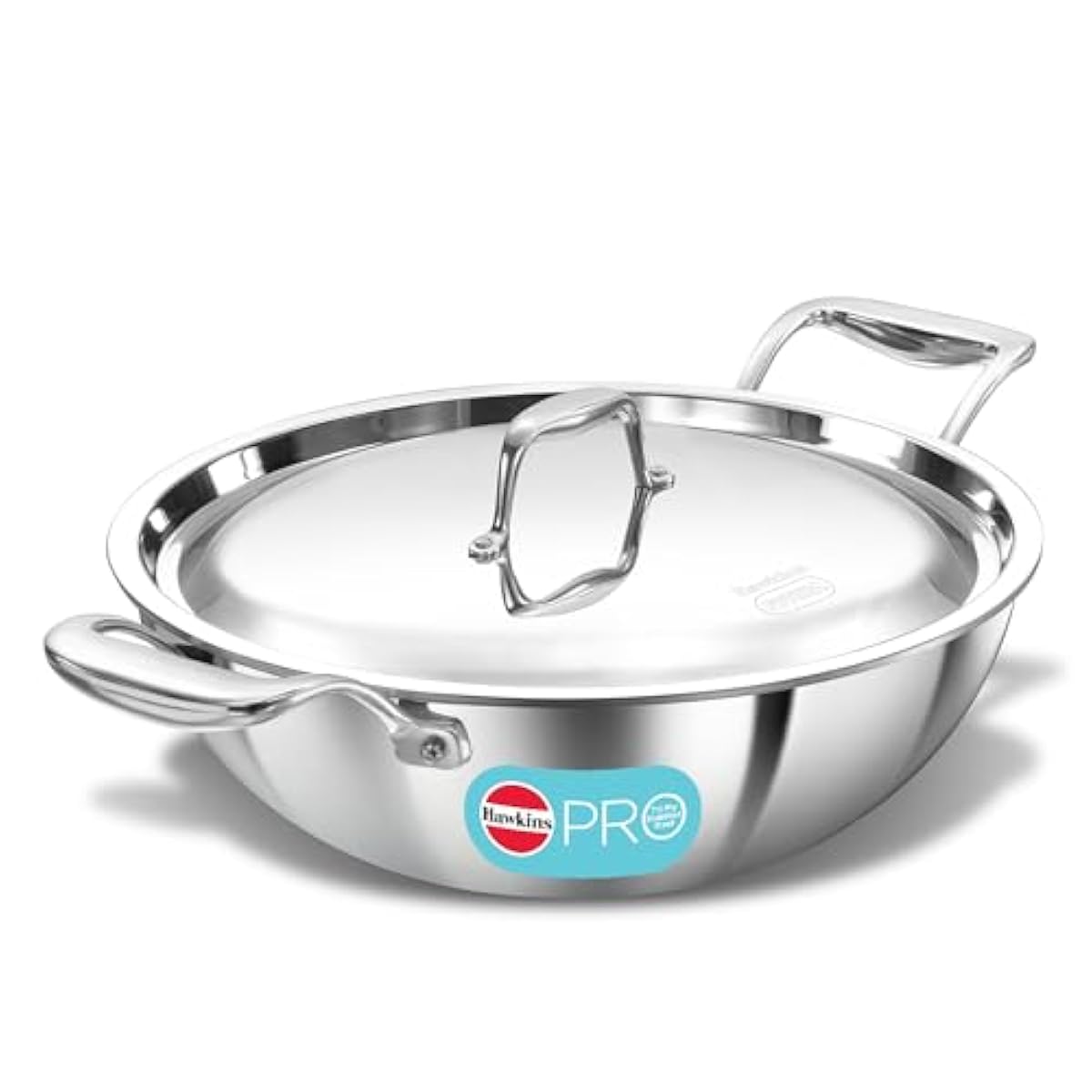 Hawkins Pro 3.5 Litre Deep-Fry Pan, Triply Stainless Steel Kadhai with S