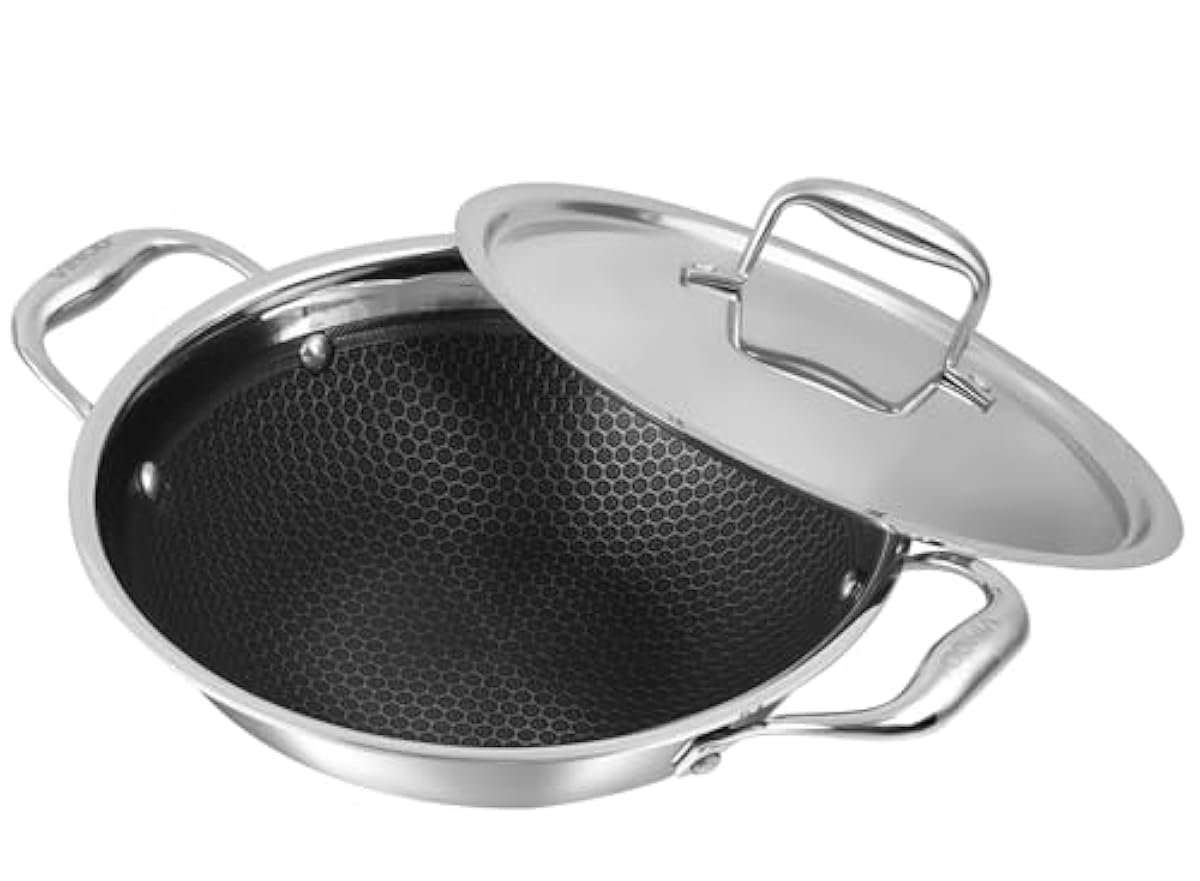 Vinod SAS Pro Platinum Stainless Steel Non Stick Extra Deep Kadai with L