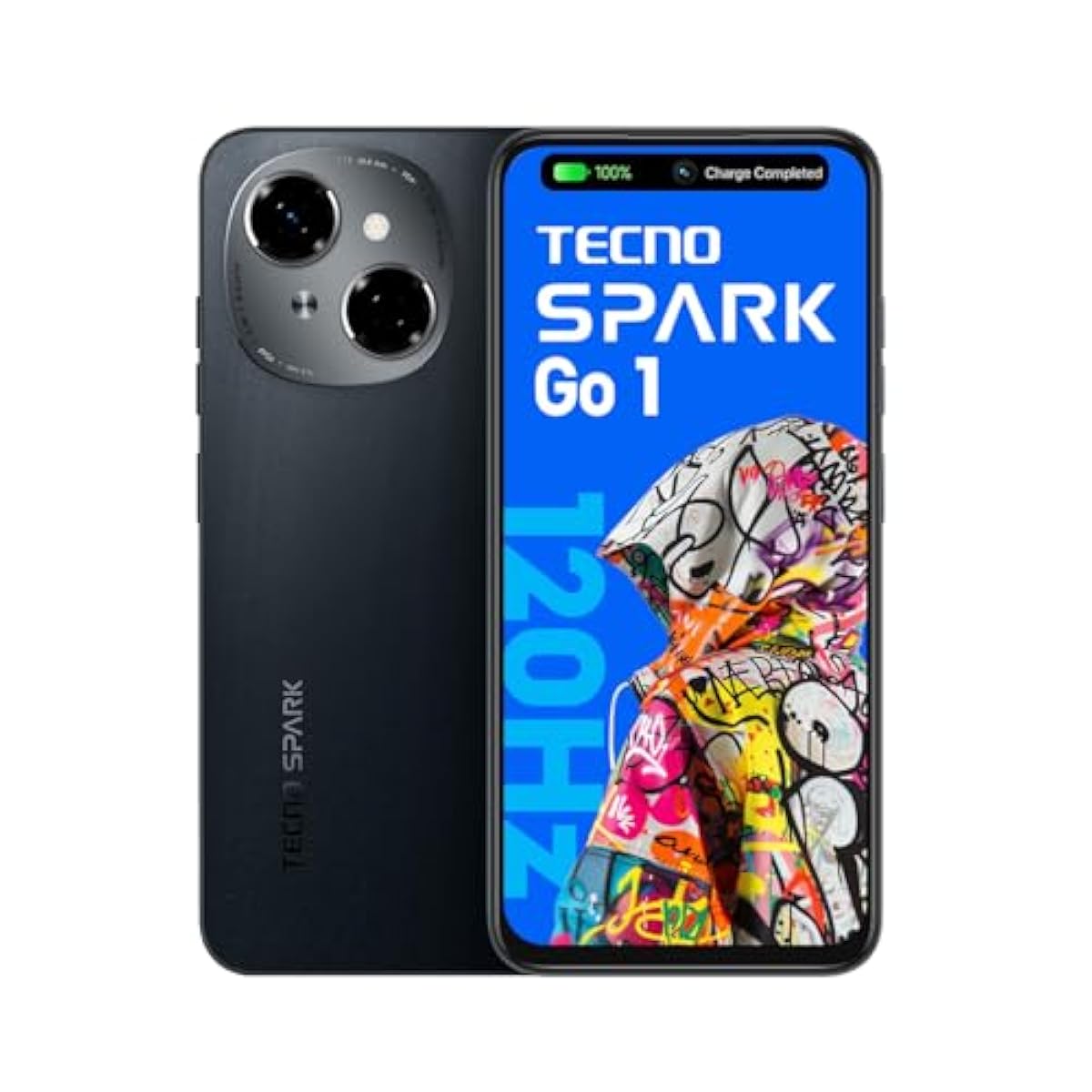 TECNO Spark GO 1 (Startrail Black, 4GB+64GB) | 4+ Years Lag Free Fluency