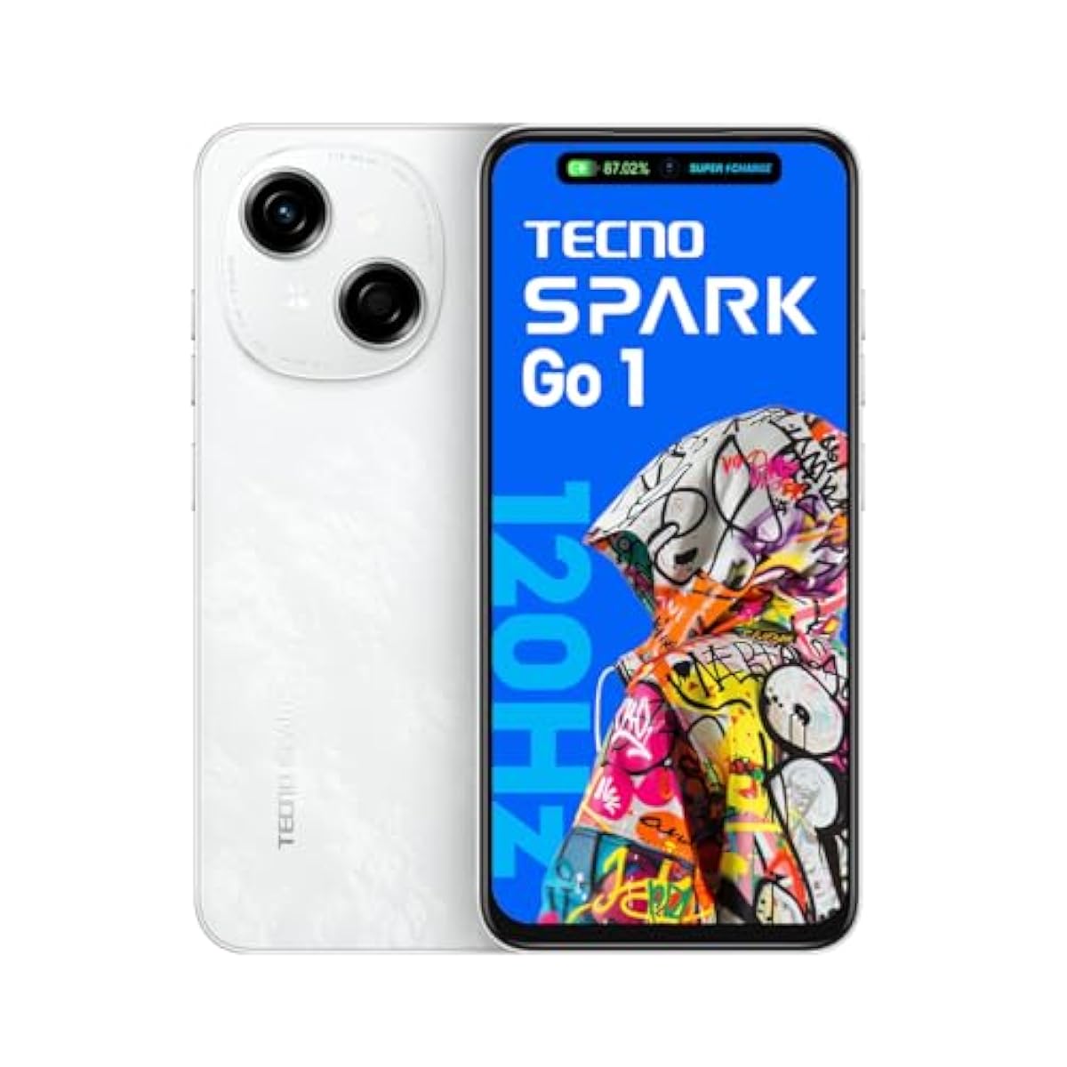TECNO Spark GO 1 (Glittery White, 4GB+64GB) | 4+ Years Lag Free Fluency