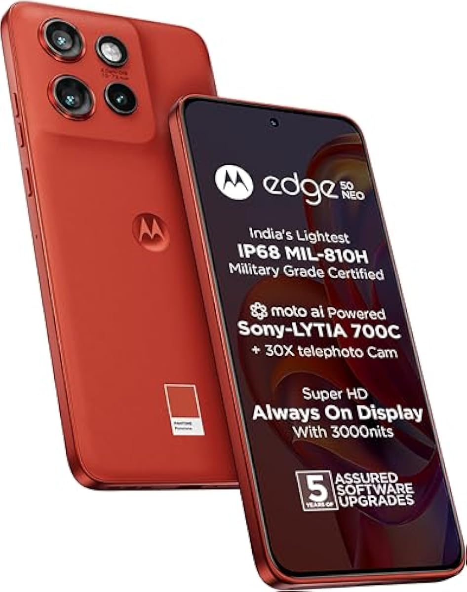 Motorola Edge 50 Neo 5G (Pantone Poinciana, 8GB RAM, 256GB
