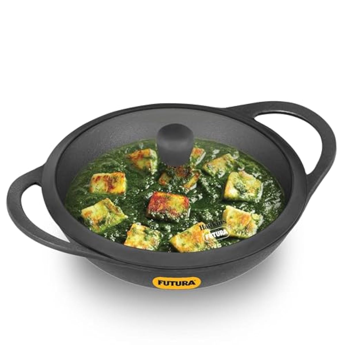 Hawkins Futura 3.5 Litre Cast Iron Kadhai, Naturally Nonstick Cast Iron