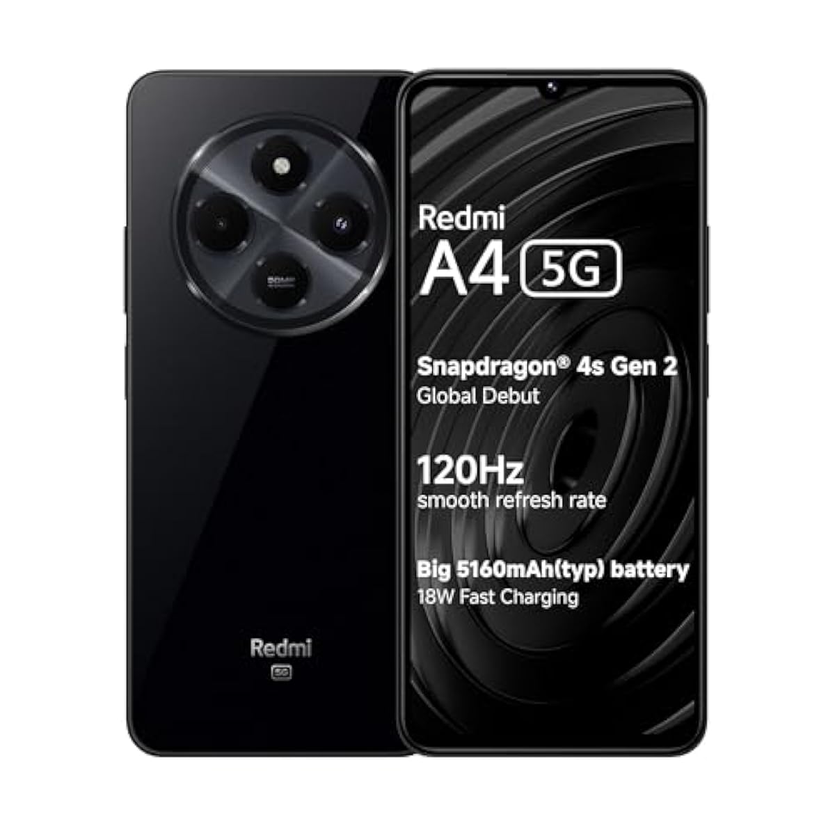 Redmi A4 5G (Starry Black, 4GB RAM, 64GB Storage) | Global Debut SD 4s G