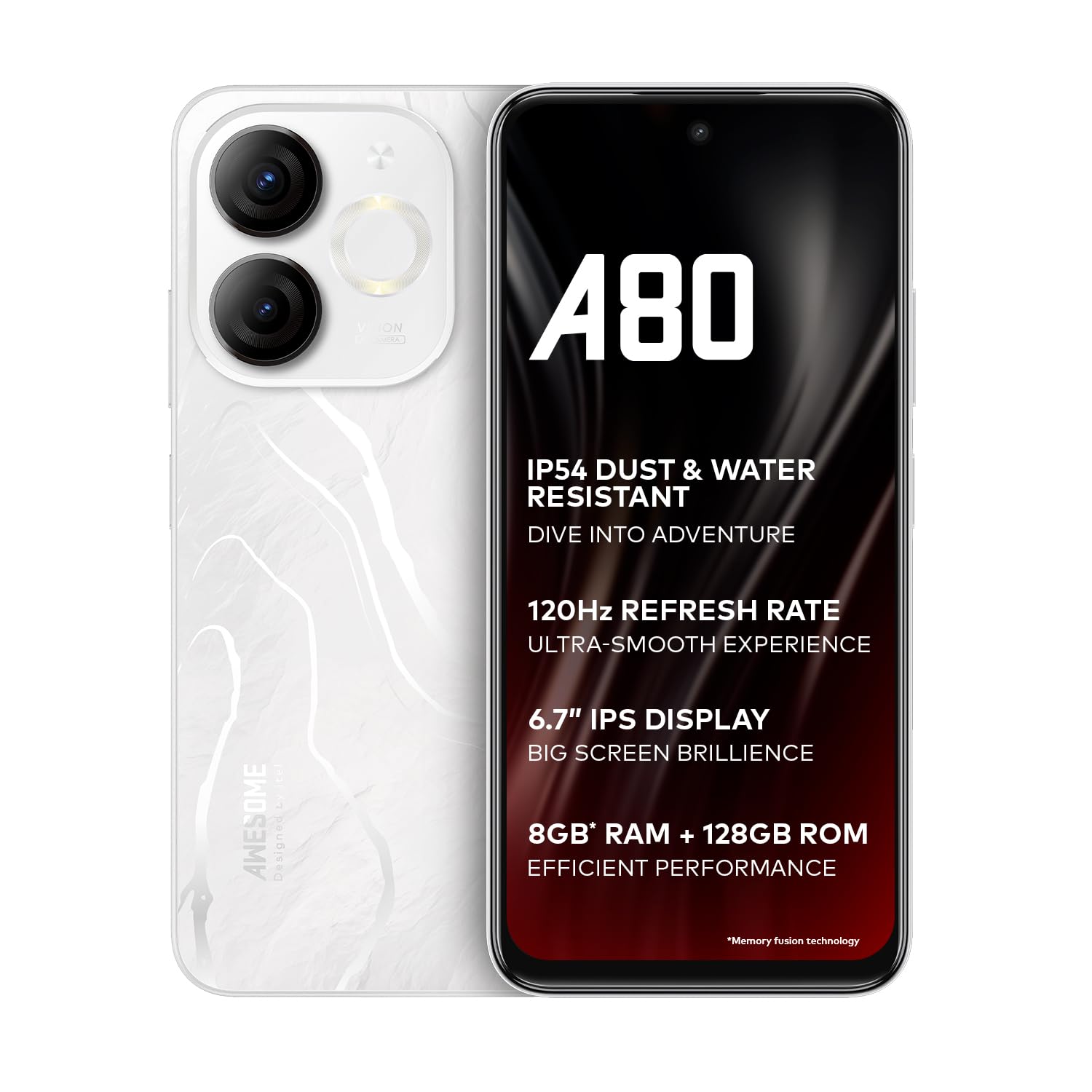 itel A80 | 120Hz Refresh Rate|Punch Hole Display|50MP Super HDR Cam| IP54 D