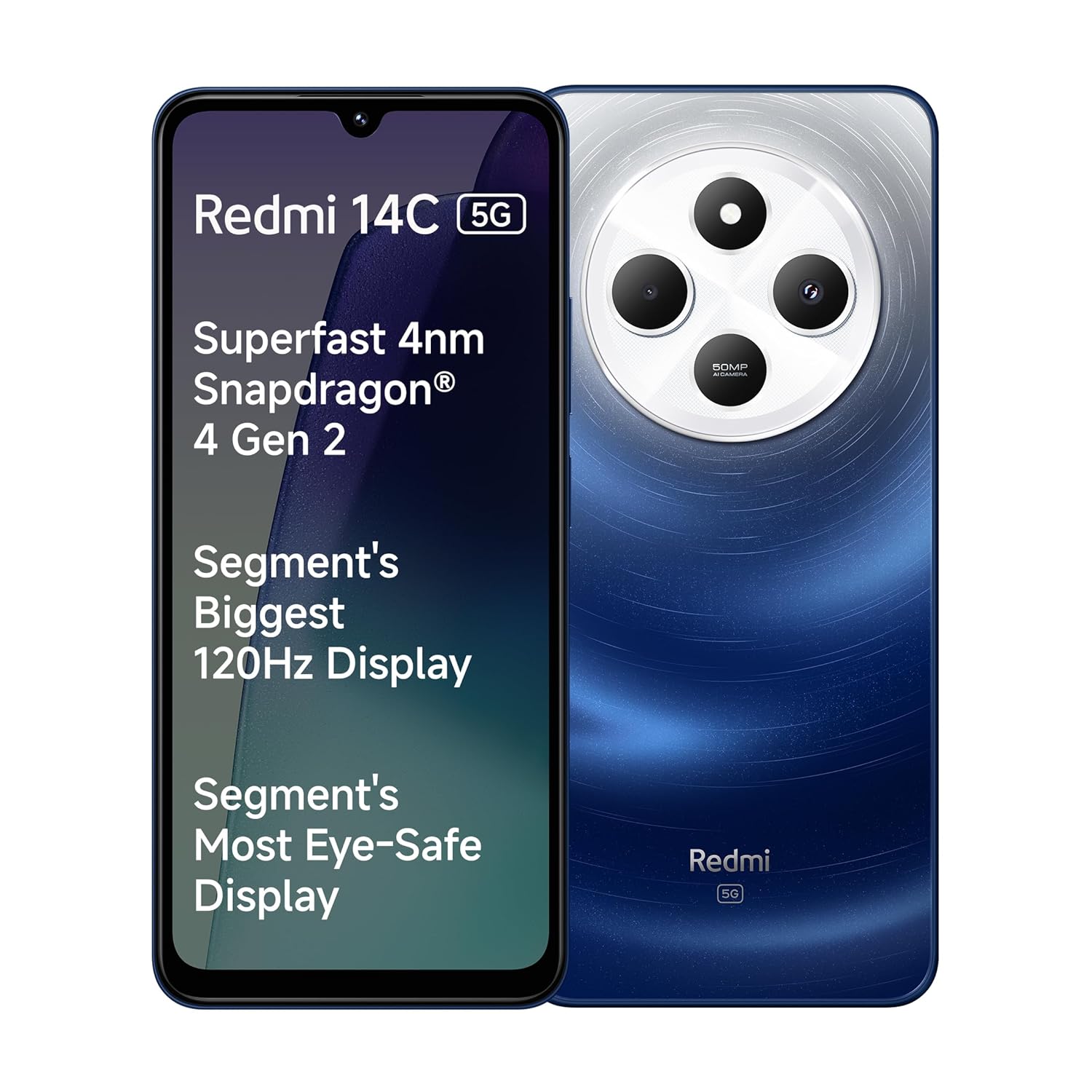 Redmi 14C 5G (Starlight Blue, 4GB RAM, 128GB Storage) | Superfast 4nm Snapd