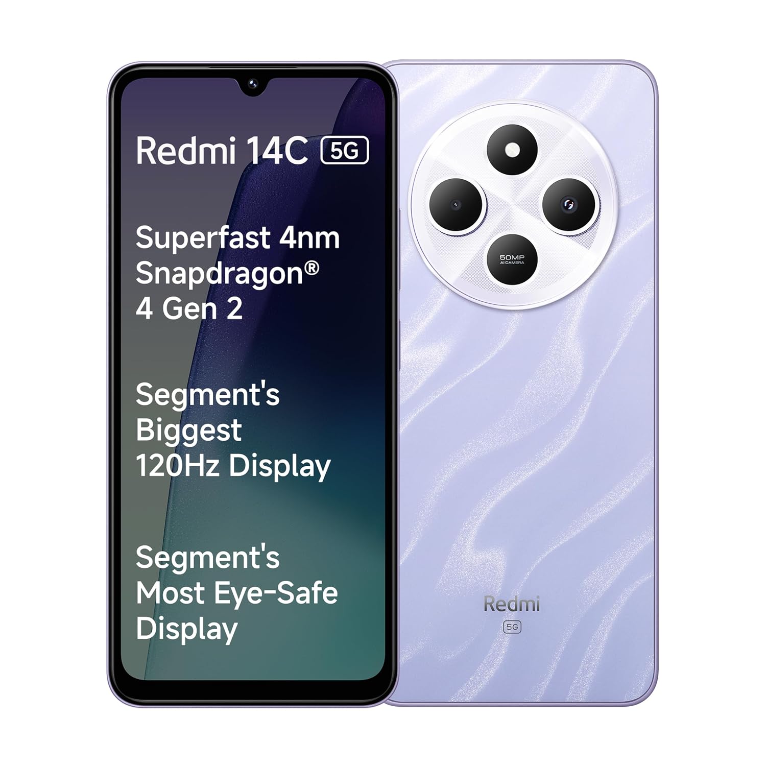 Redmi 14C 5G (Stardust Purple, 4GB RAM, 128GB Storage) | Superfast 4nm Snap