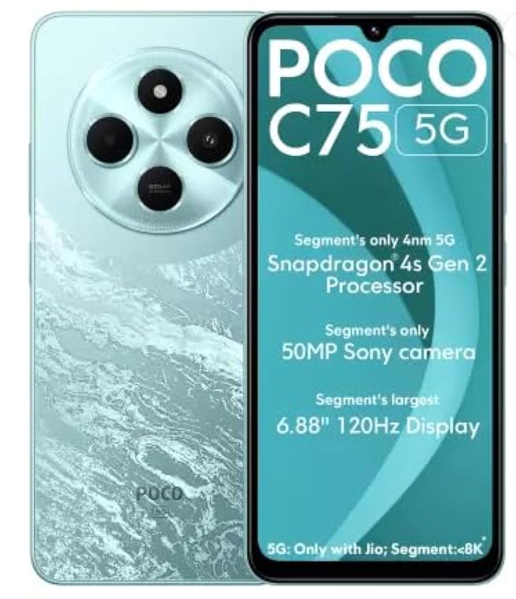 POCO C75 5G, Aqua Bliss (4GB, 64GB) | eBay