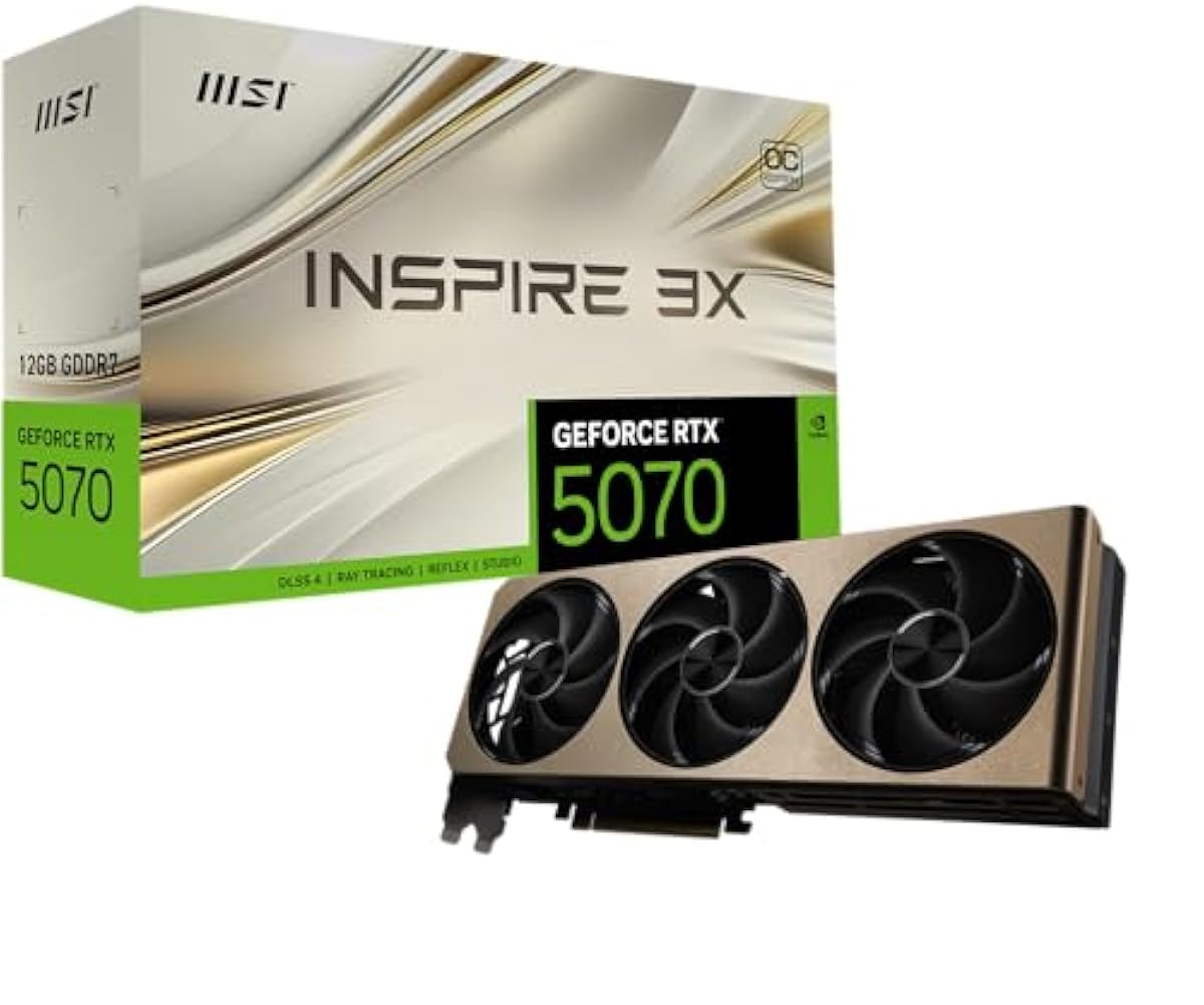 MSI GeForce RTX 5070 12G Inspire 3X OC Graphic Card - NVIDIA GeForce RTX