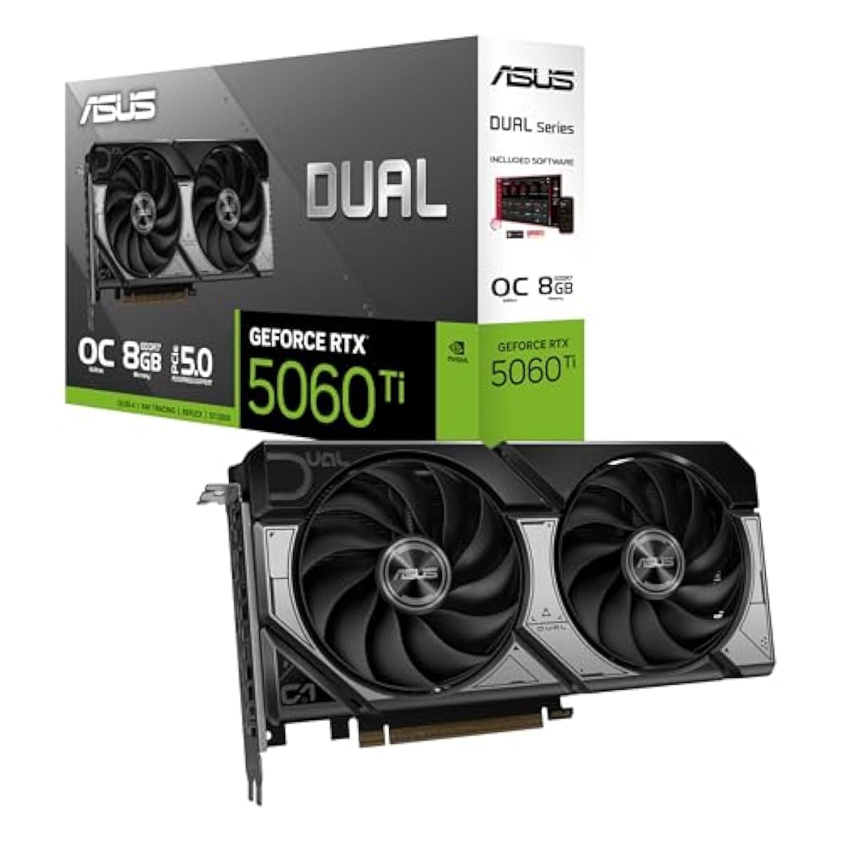 ASUS Dual NVIDIA GeForce RTX 5060 Ti 8GB GDDR7 OC Edition - Graphics Car