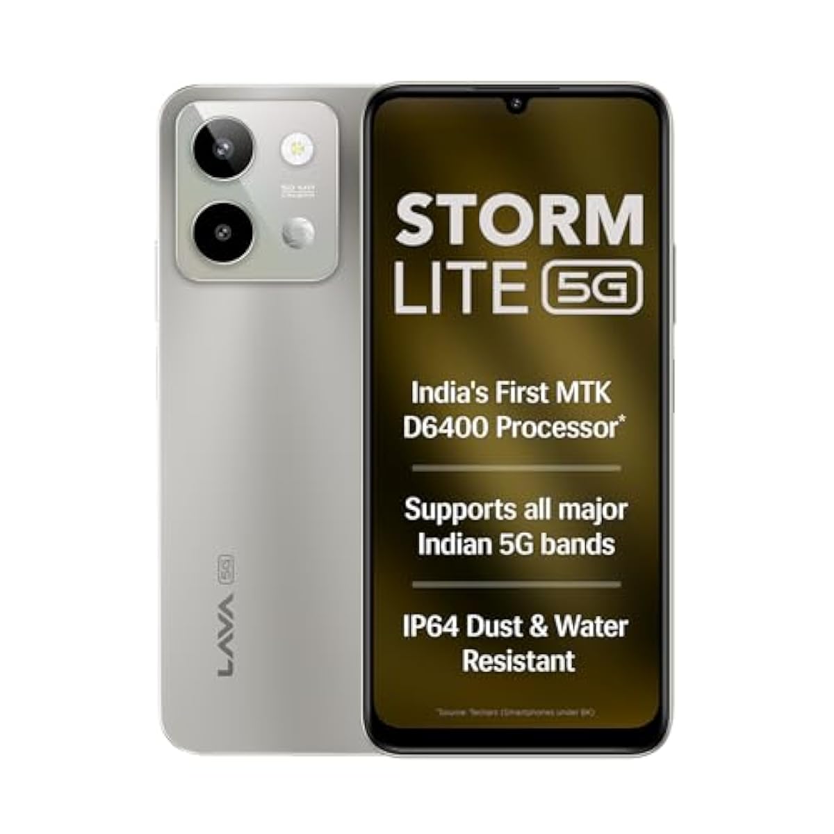 Lava Storm Lite 5G (Cosmic Titanium, 4+4*GB RAM, 64GB Storage) | India's