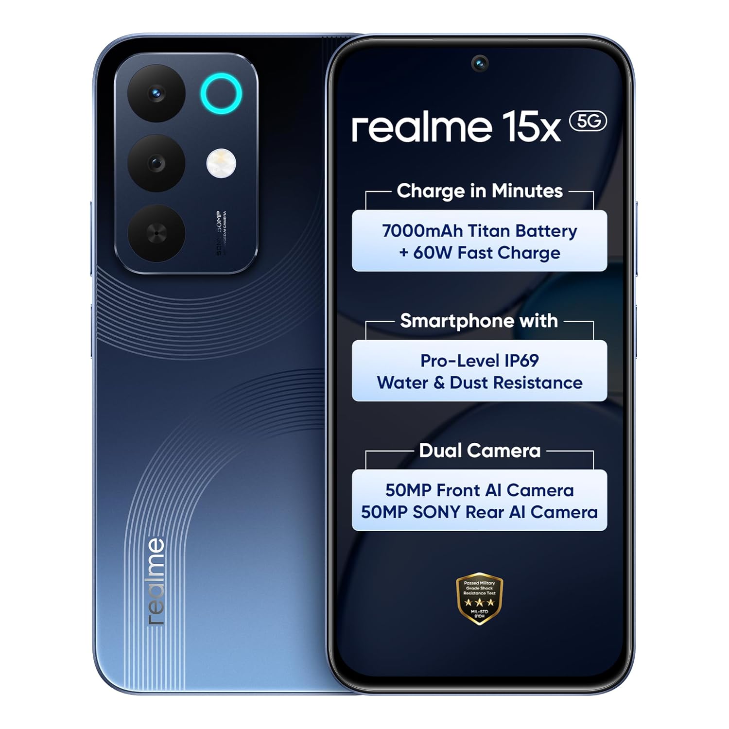realme 15X 5G Smartphone 6+128GB, Marine Blue | eBay