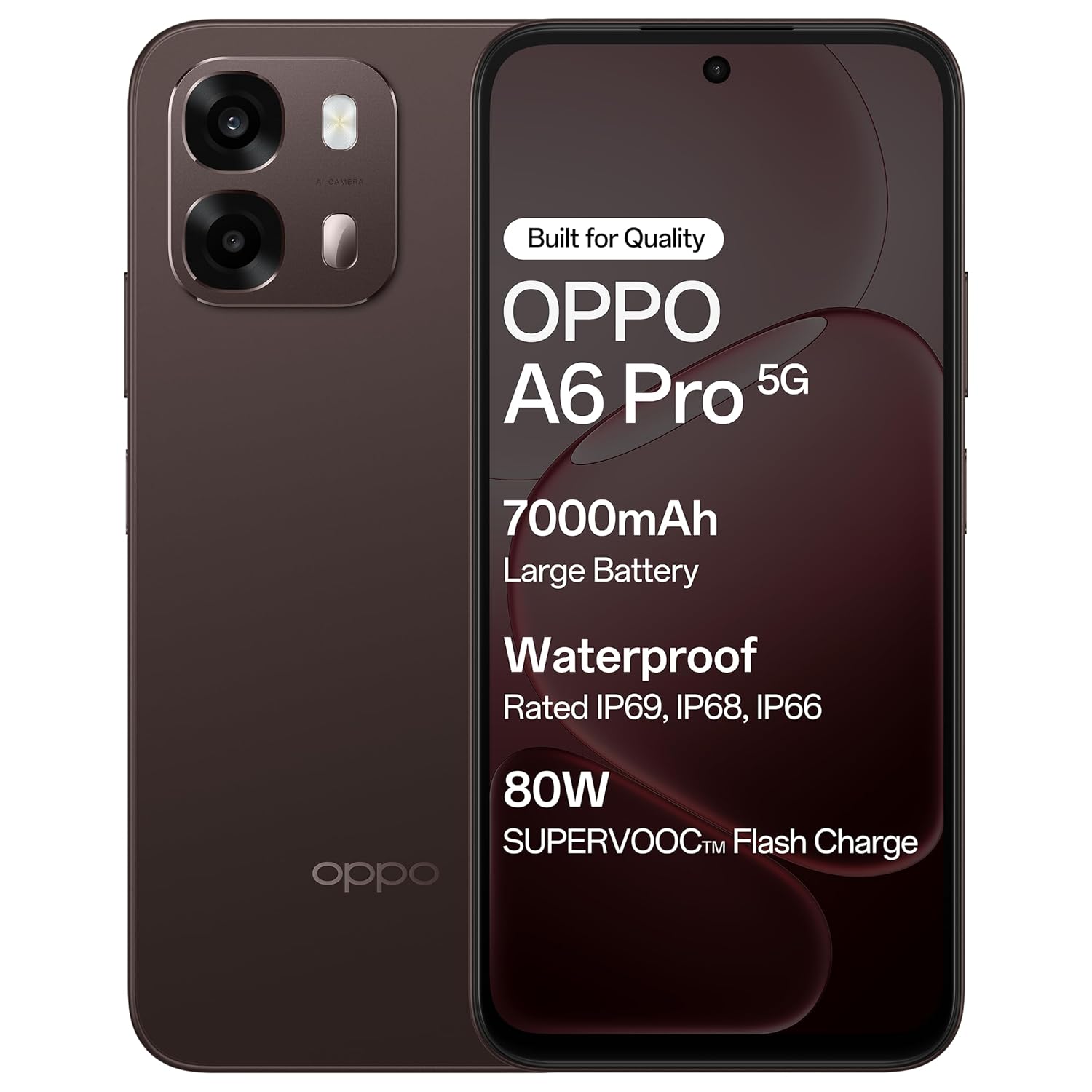 Oppo A6 Pro 5G 8GB RAM 128GB Brown Storage Global Version Unlocked