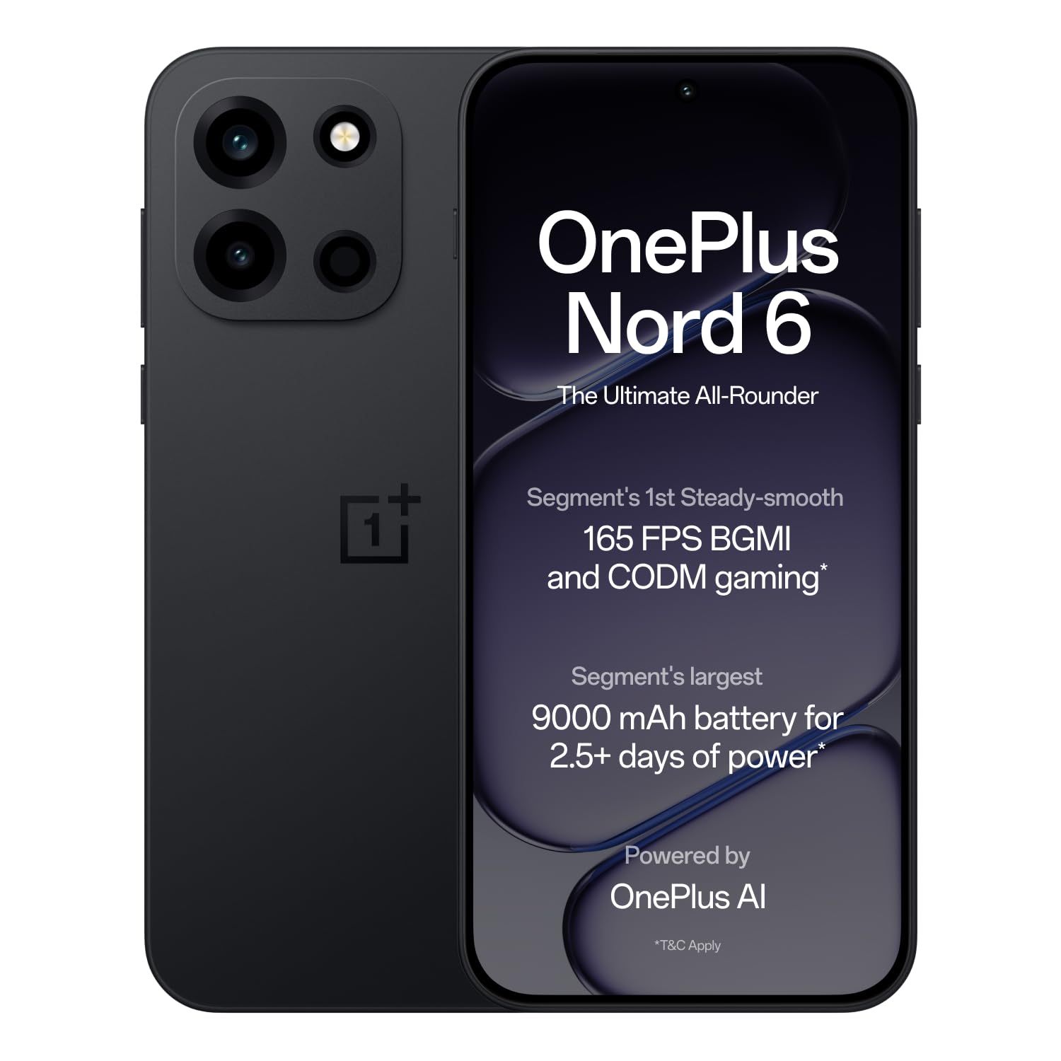 OnePlus Nord 6 8GB+256GB Pitch Black Snapdragon 8s Gen 4 Global